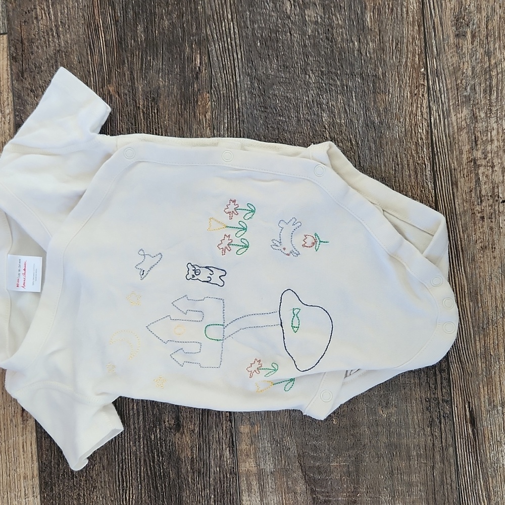 Hanna Andersson 100% Cotton Embroidered One Piece Bodysuit